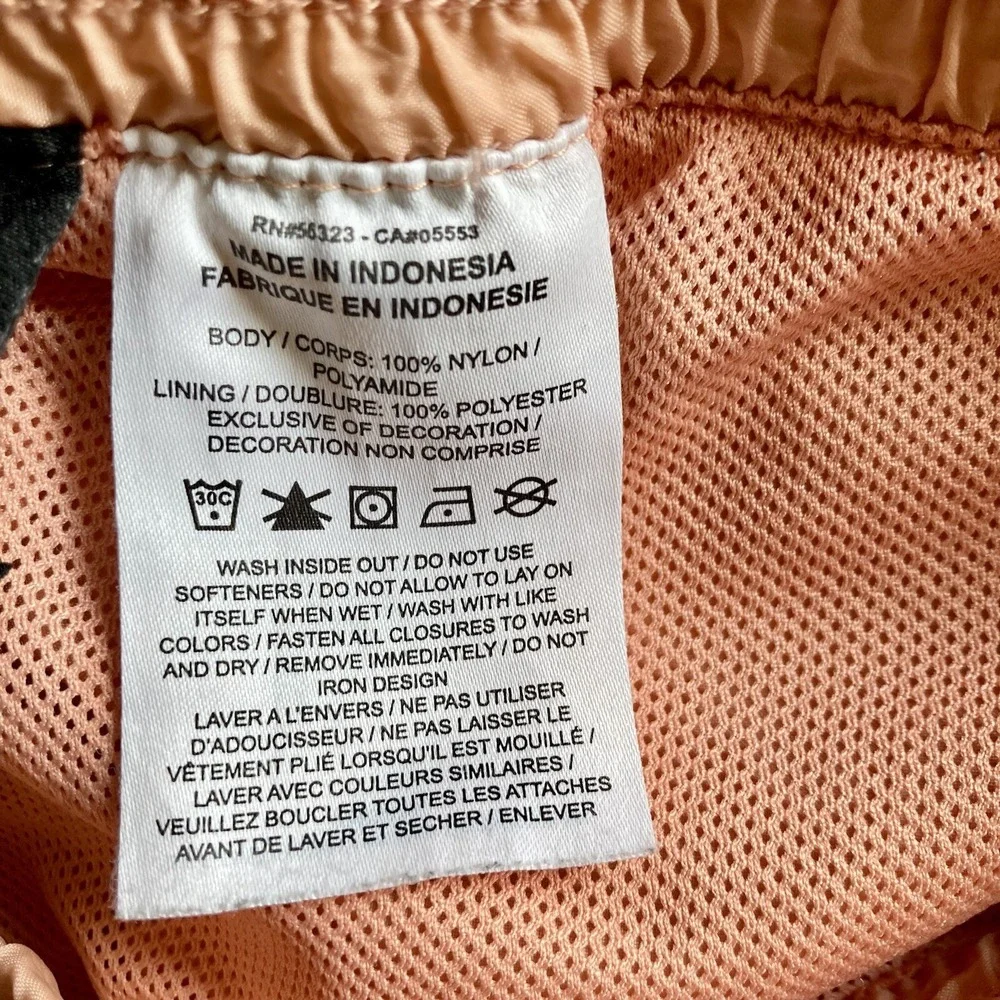 Nike Mens S Sportswear Alumni Woven Flow Nylon Water Shorts Trunks Peach Apricot